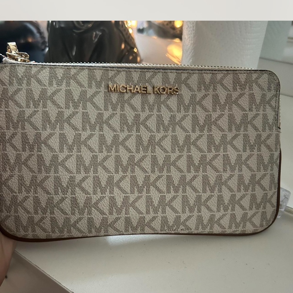 Michael Kors Beige Monogram Wallet
